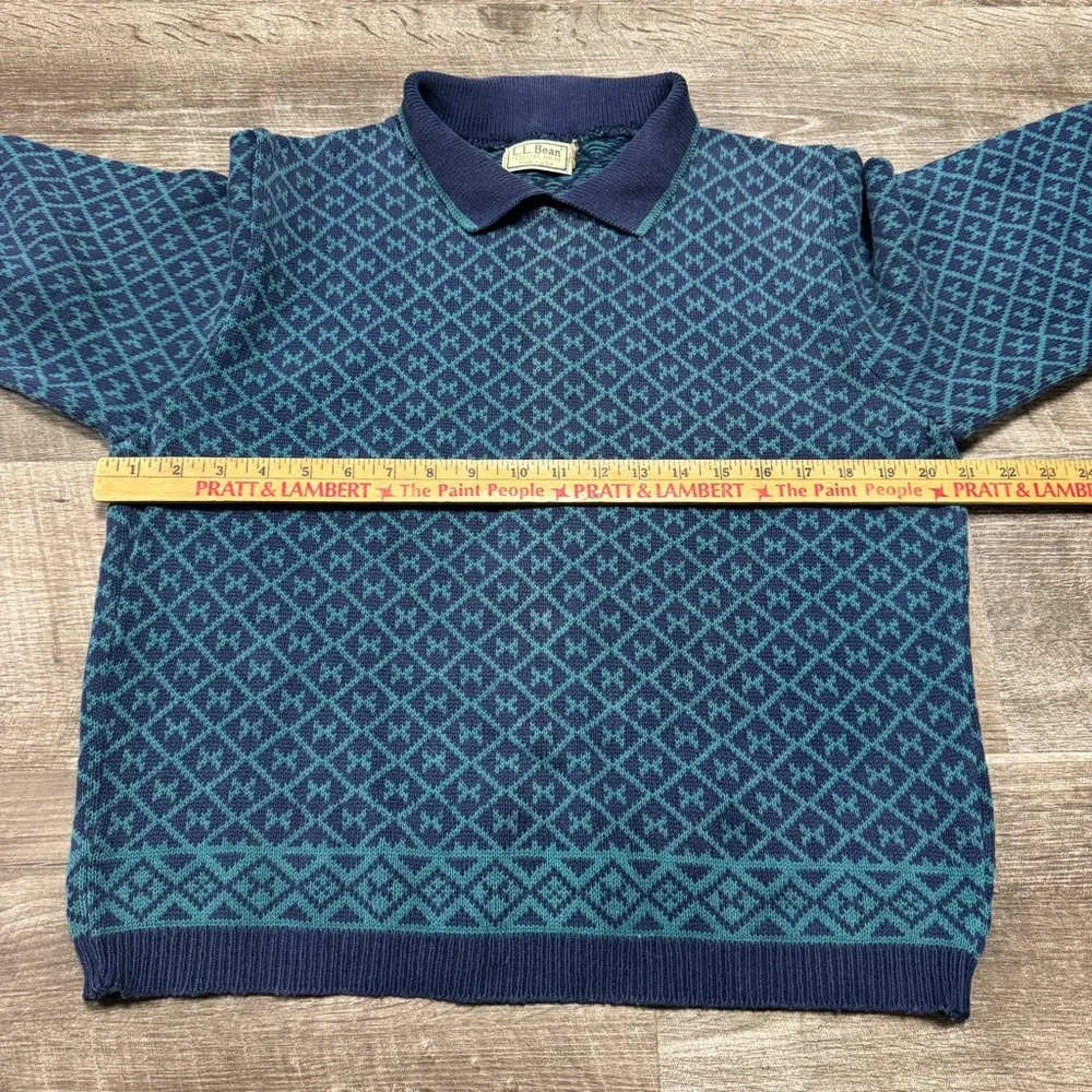 LL Bean Vintage 100% Cotton Sweater Size Large - Picture 6 of 8
